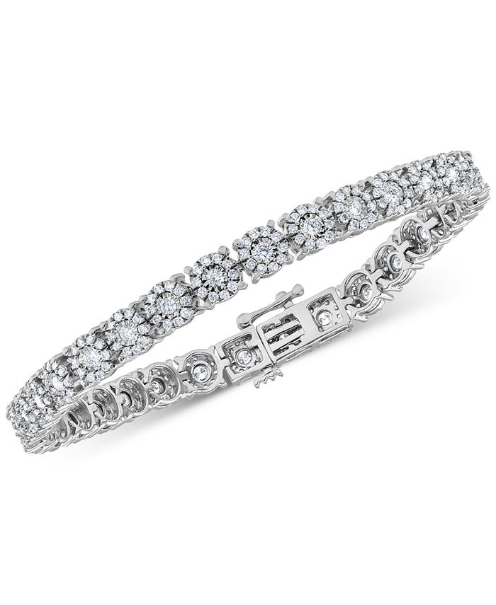Macy's Diamond Tennis Bracelet (3 ct. t.w.) in 10k White Gold Macy's