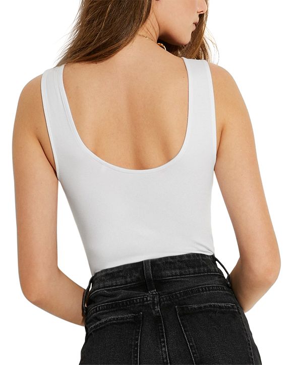 GUESS Classic Triangle Logo Bodysuit & Reviews Tops Women Macy's