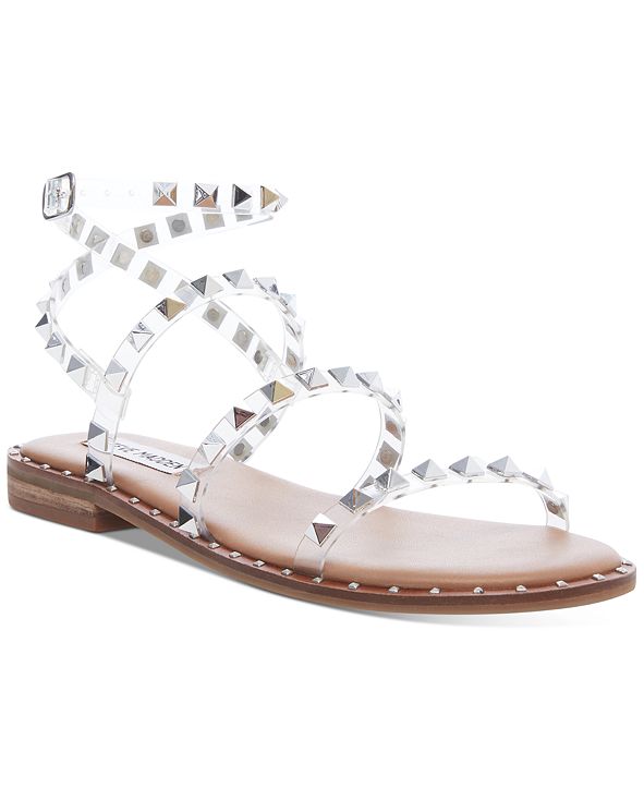 steve madden flat sandals with studs