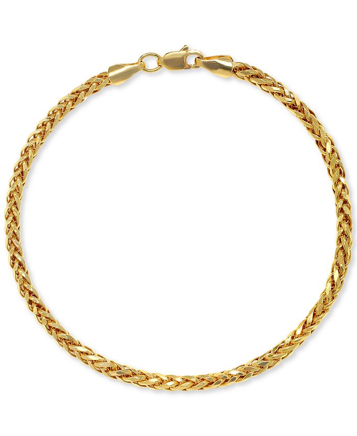 4mm 14kt Yellow Gold Wheat-Chain Bracelet
