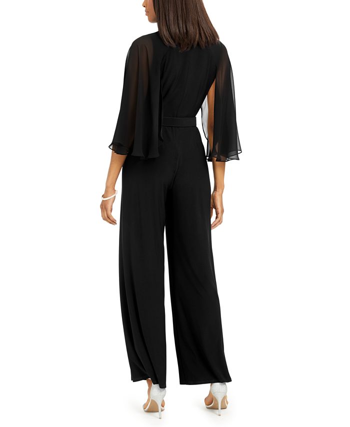 MSK Belted ChiffonSleeve Jumpsuit & Reviews Pants & Capris Women