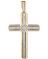 Men's Diamond Cross Pendant (1/2 ct. t.w.) in 10k Gold - Yellow Gold