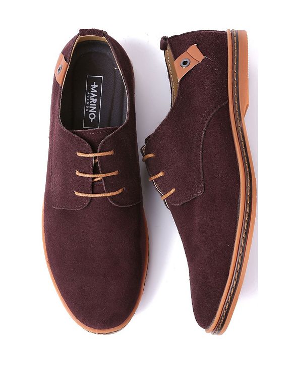 mio marino men's suede derby casual dress shoes
