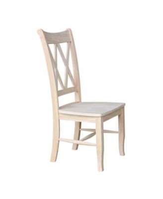 Double X-Back Chairs, Set of 2