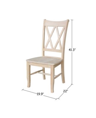 Double X-Back Chairs, Set of 2