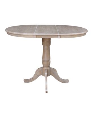 36" Round Top Pedestal Table with 12" Leaf