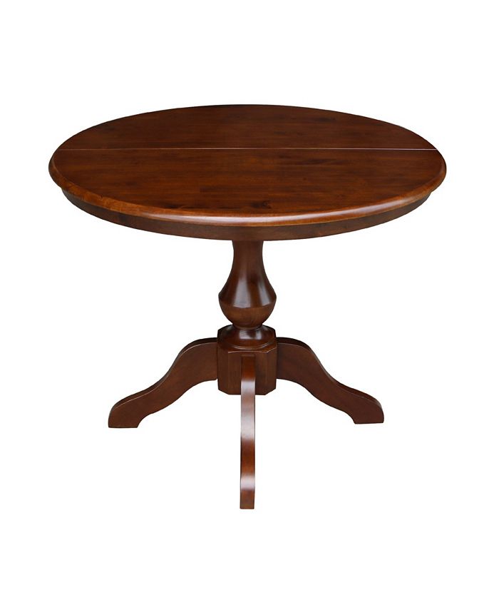 International Concepts 36" Round Top Pedestal Table with 12" Leaf Macy's