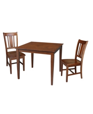 Shop International Concepts Dining Table With 2 Chairs In Brown