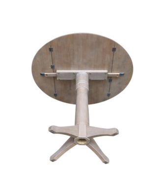 42" Round Dual Drop Leaf Pedestal Table
