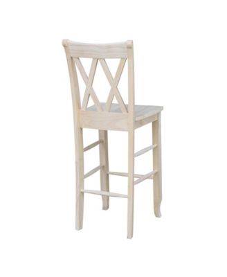 Double X-Back Bar Height Stool
