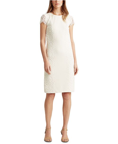 Lauren Ralph Lauren Jersey Lace Cocktail Dress Reviews Dresses