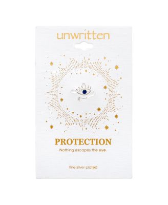 Silver Plated Cubic Zirconia Evil Eye Wrap Around Ring