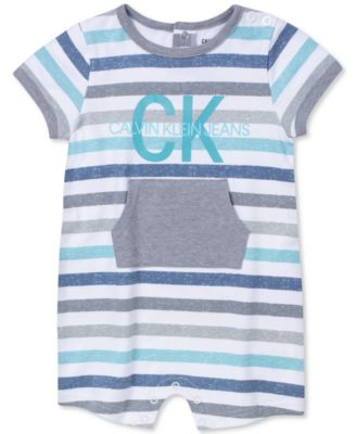 Calvin Klein - Baby Boys Striped Romper