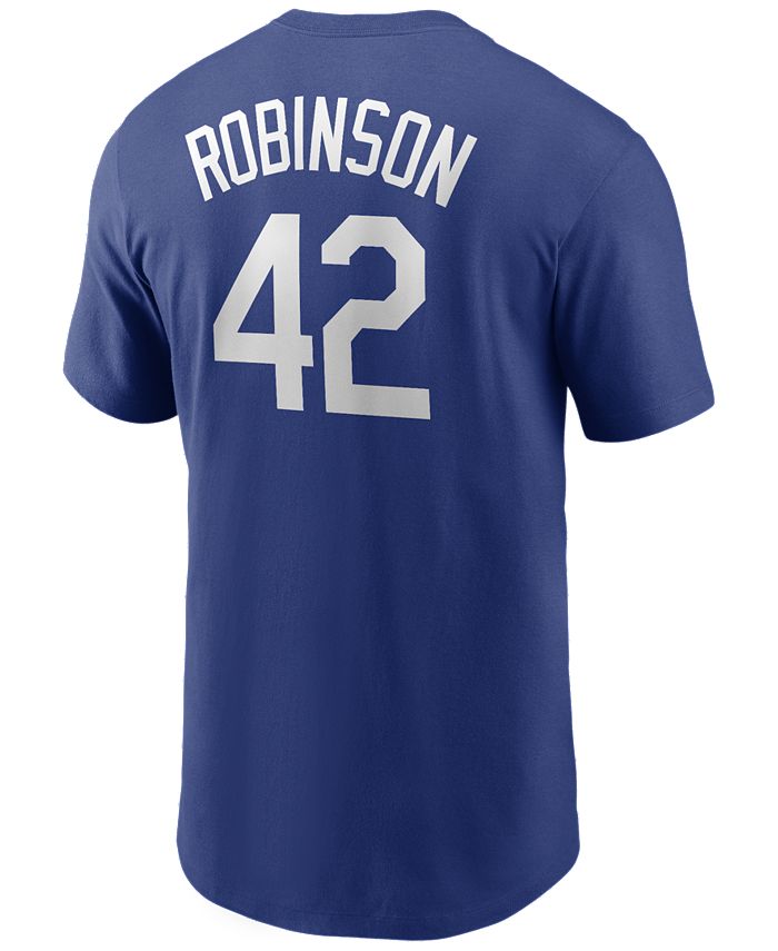 Nike Brooklyn Dodgers Men's Coop Jackie Robinson Name and Number Player T- Shirt - Macy's