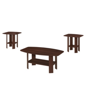 Monarch Specialties Table Set In Brown