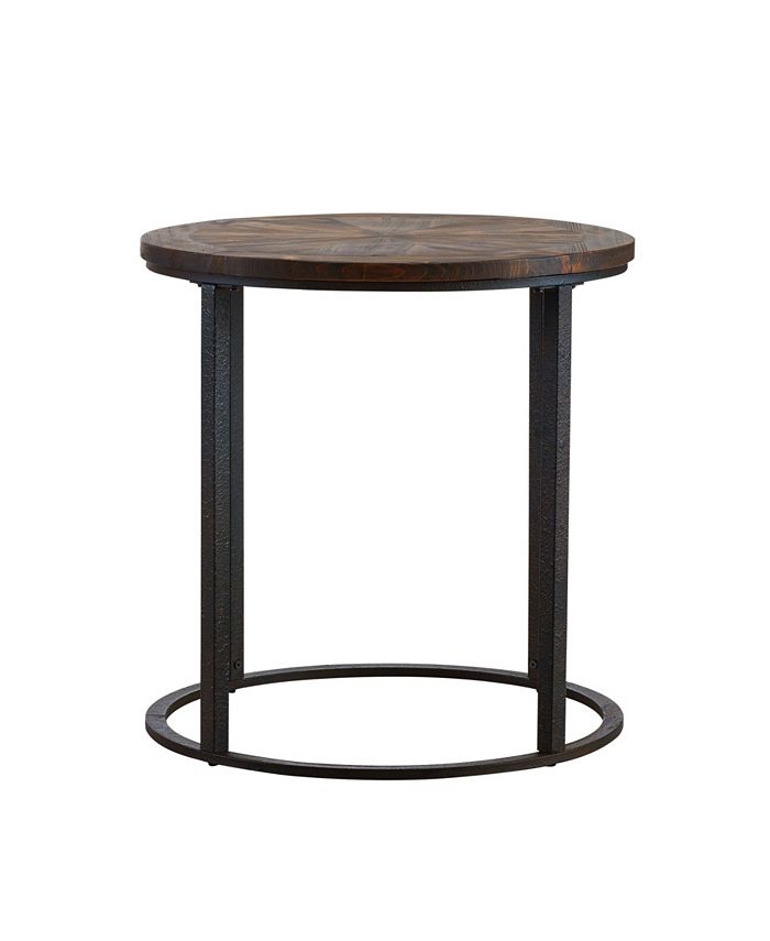 Southern Enterprises Shalynn Round Industrial End Table Macy's