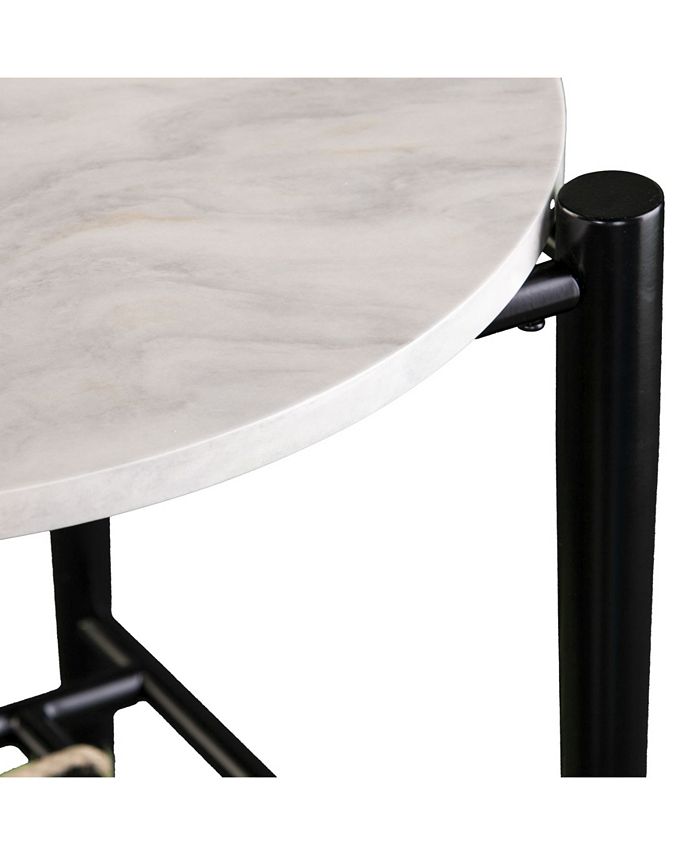 Southern Enterprises Relckin Faux Marble End Table Macy's