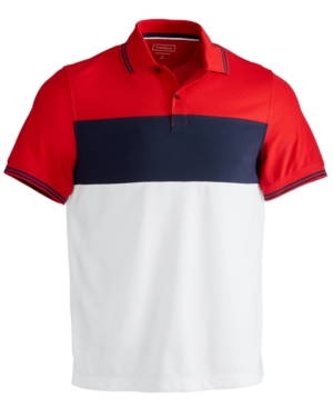 Club Room Men's Sporty Stripe Polo Shirt Created for Macy's