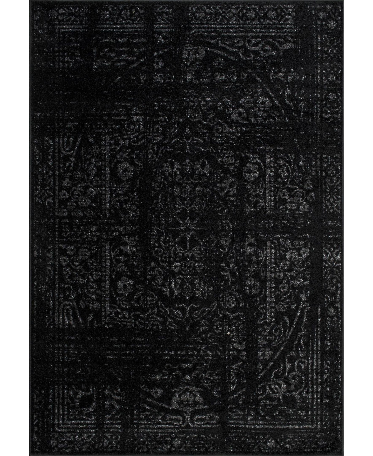 nuLoom Smoky Vintage-Inspired Arlena 8'2in x 11'6in Area Rug - Black