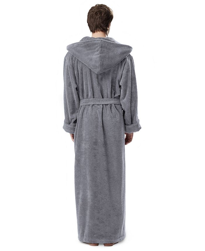 ARUS Men's Thick Full Ankle Length Hooded Turkish Cotton Bathrobe Macy's