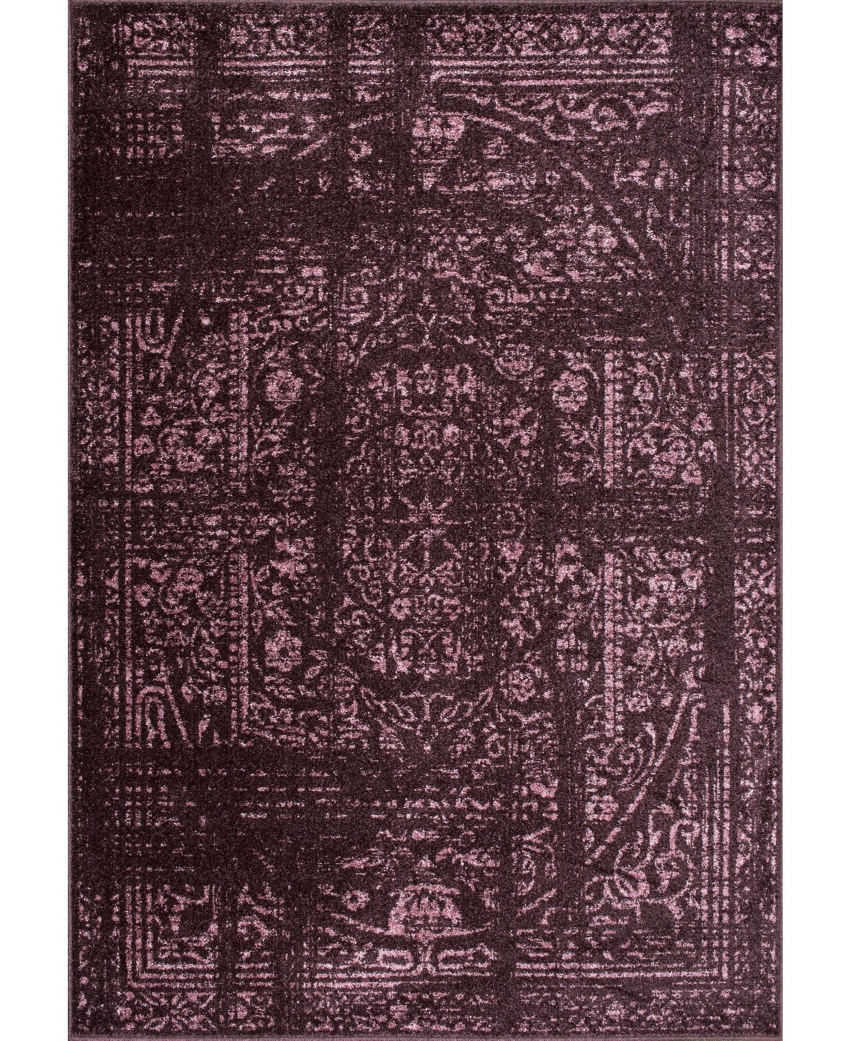 nuLoom Smoky Vintage-Inspired Arlena 8'2in x 11'6in Area Rug - Burgundy