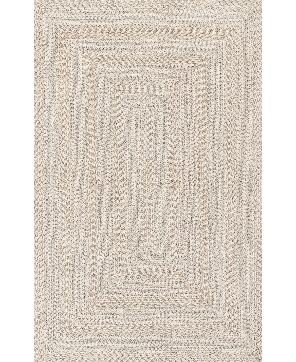 nuLoom Texture Braid Doutzen Indoor and Outdoor Ivory 6' x 9' Area Rug - Ivory