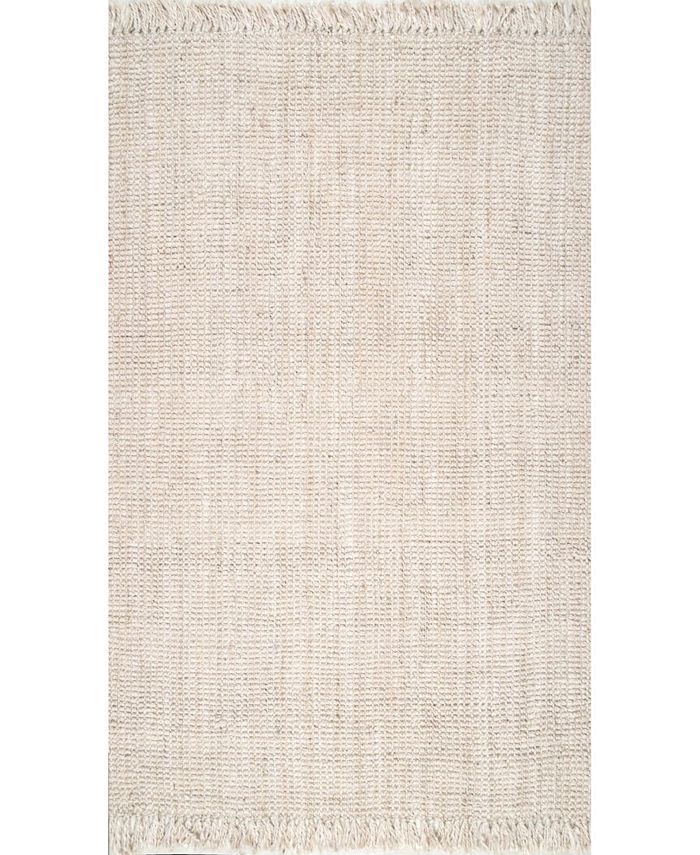 nuLoom Natura Natura Collection Chunky Loop Ivory 6' x 9' Area Rug Macy's