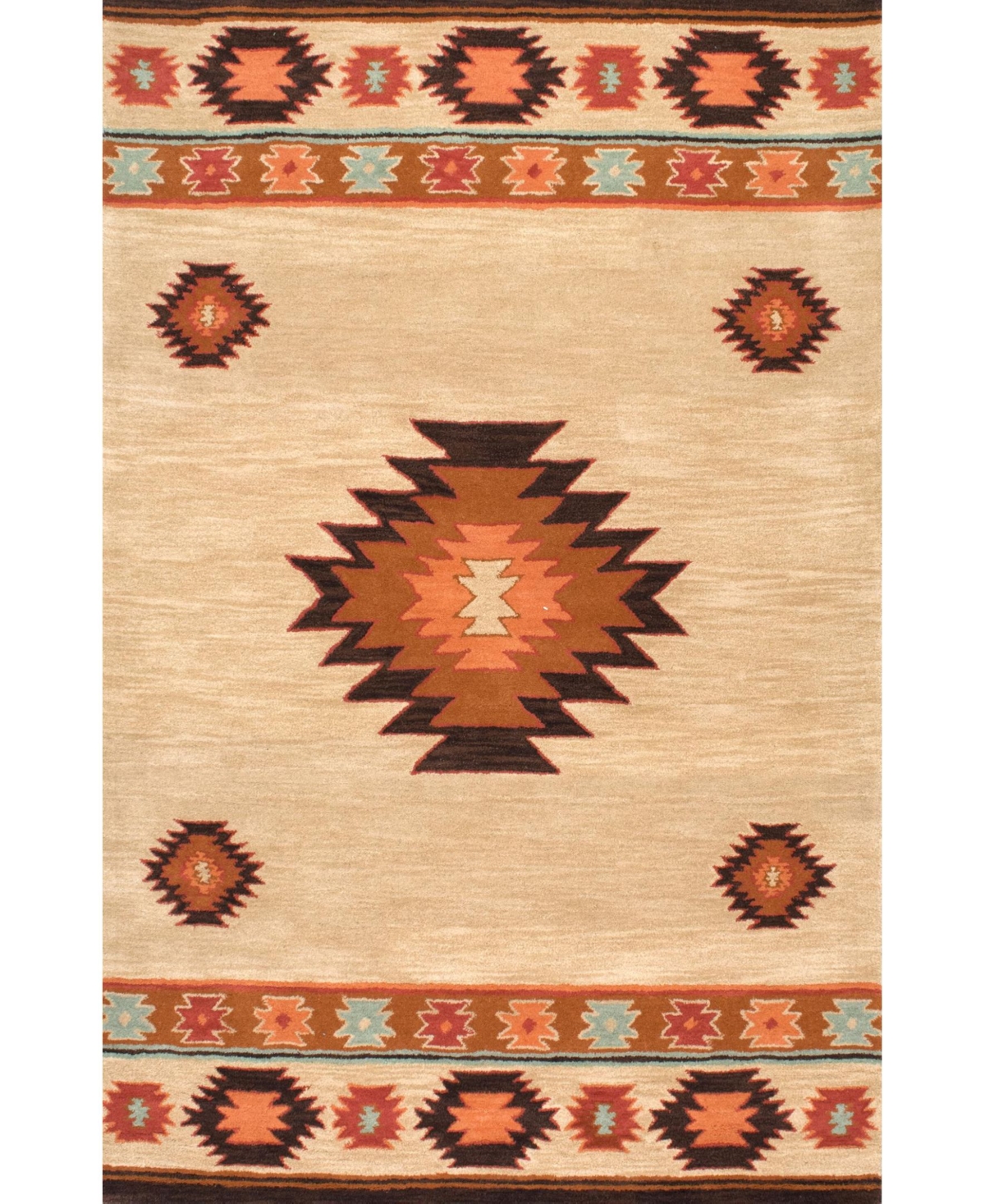nuLoom Florence Shyla Abstract 5' x 8' Area Rug - Beige