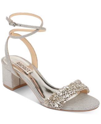 badgley mischka bridal shoes block heel