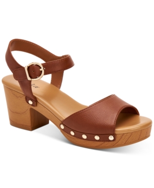 Style & Co Anddreas Platform Block-Heel Sandals Created for Macy's Women's Shoes