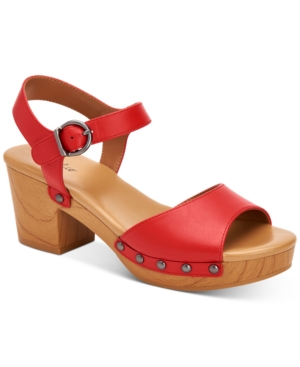 Style & Co Anddreas Platform Block-Heel Sandals Created for Macy's Women's Shoes