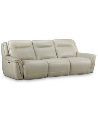 Lenardo 3-Pc. Leather Sofa with 2 Power Motion Recliners, Created for Macy's