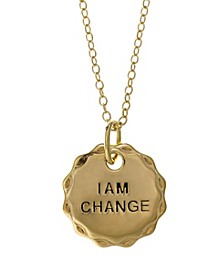 Sterling Silver Pendant Necklace - I am Change