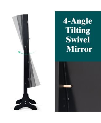 Mirrored Jewelry Cabinet Storage Organizer Drawers