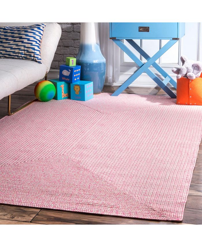nuLoom Festival Braided Lefebvre Pink 5' x 8' Area Rug Macy's