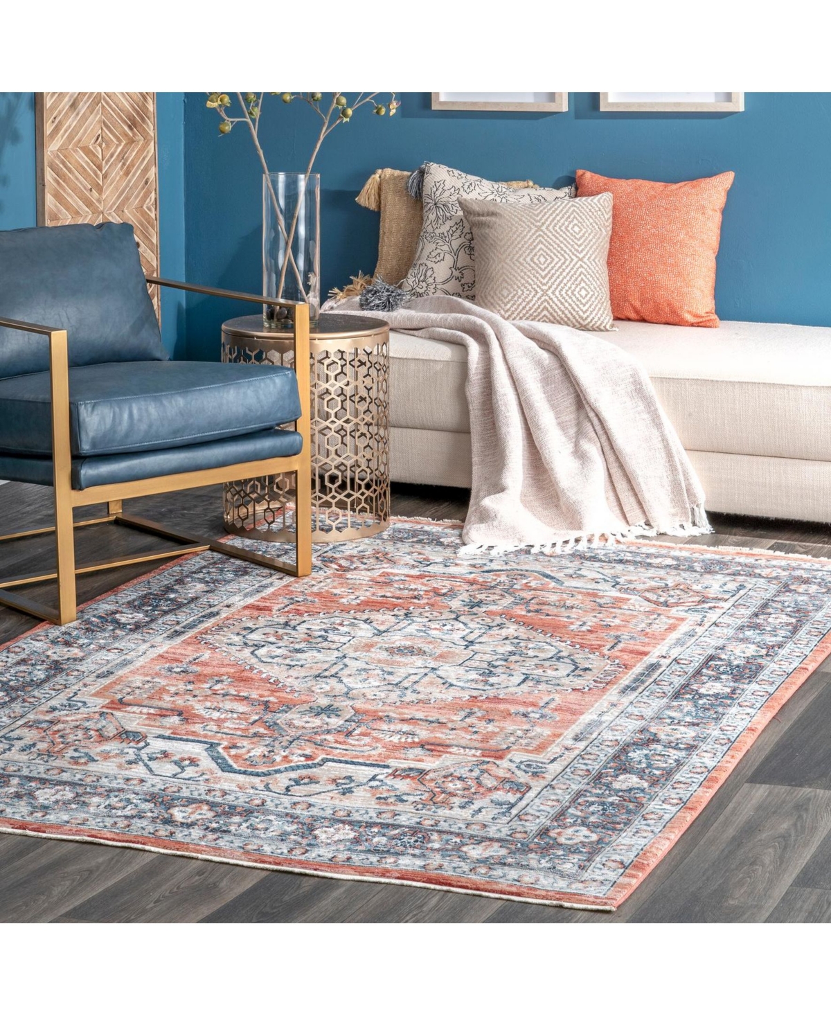 nuLoom Selina Zara MedallionArea Rug - Orange