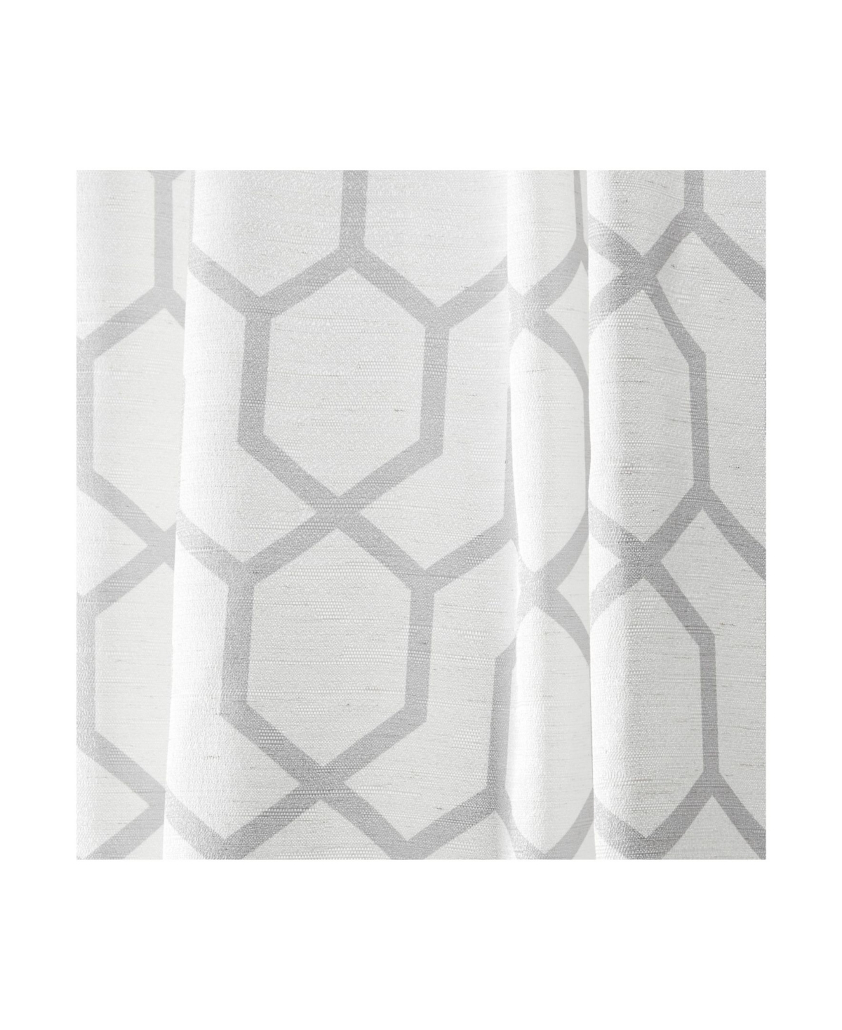Shop Nicole Miller Hexa Geometric Print Hidden Tab Top Curtain Panel Pair, 54" X 84" In Light Past