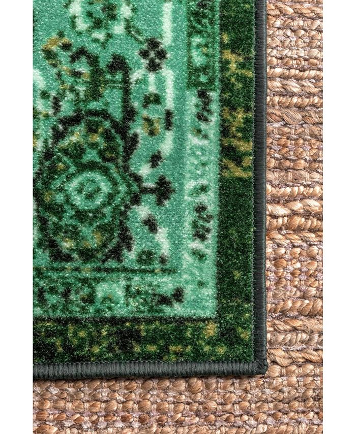 nuLoom Giza VintageInspired Persian Reiko Green 8' x 10' Area Rug Macy's