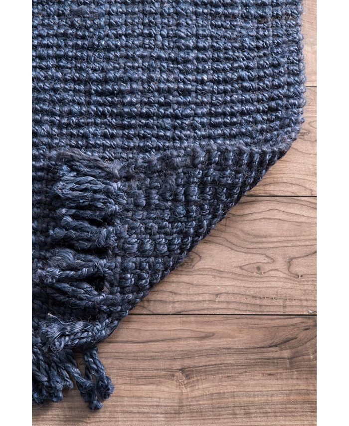 nuLoom Natura Natura Collection Chunky Loop Navy 4' x 6' Area Rug Macy's
