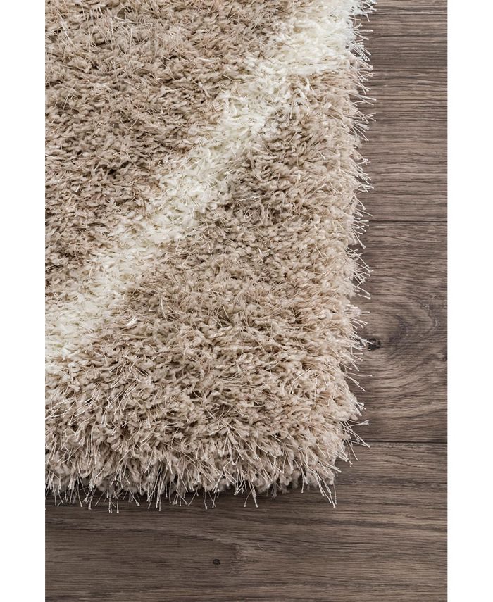 nuLoom Plush Shag Soft and Plush Diamond Beige 4' x 6' Area Rug Macy's