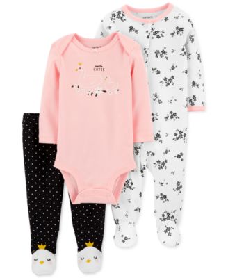 carters baby girl 3 piece set