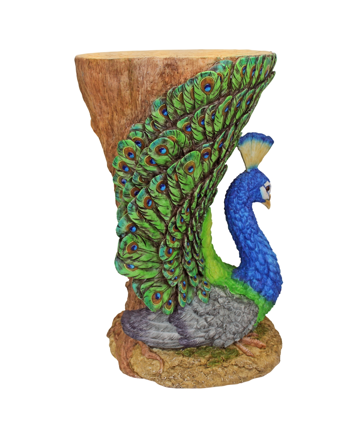 Design Toscano Provocative Peacock Sculptural Garden Table