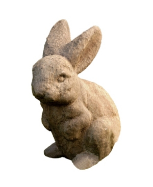 Shop Campania International Rabbit Garden Statue In Light Gray
