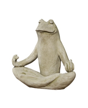 Shop Campania International Totally Zen Frog Garden Statue In Black