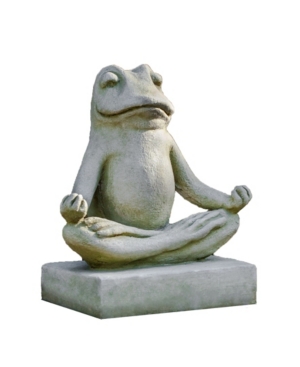 Shop Campania International Mini Zen Frog Garden Statue In Black