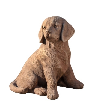 Campania International Golden Retriever Puppy Garden Statue In Brown