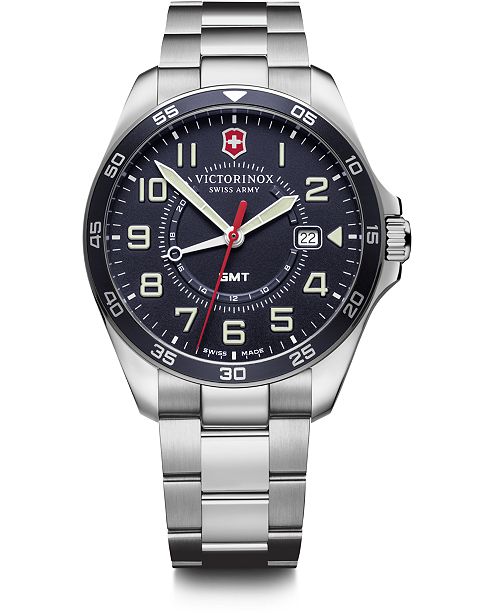 Victorinox Swiss Army Men S Fieldforce Gmt Stainless Steel