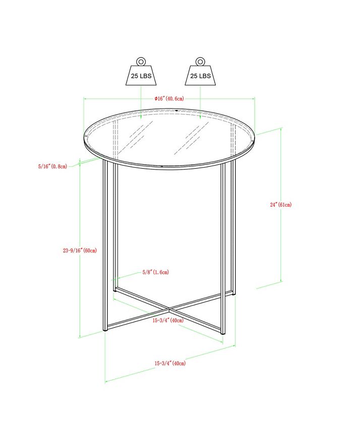 Walker Edison 2Piece Round Coffee Table Set Macy's