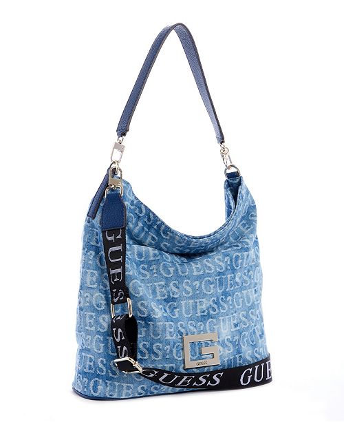 GUESS Brightside Denim Hobo & Reviews Handbags & Accessories Macy's