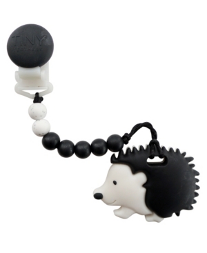 Tiny Teether Baby Designs Silicone Teether and Beaded Pacifier Clip Hedgehog